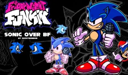 sonic over bf fnf mod