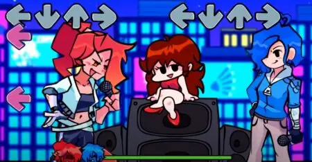 META RUNNER (Tari & Belle) FNF MOD