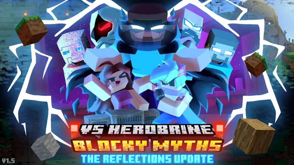 Friday Night Funkin' Blocky Myths Vs Herobrine